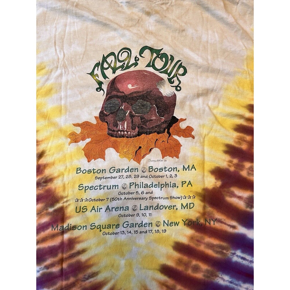 Vintage 1994 Grateful Dead Fall Tour Band T-Shirt Tie Dye Large Single Stitch - Picture 10 of 10
